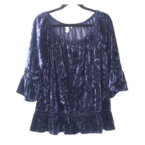 Studio JPR NWOT crushed blue velour style …